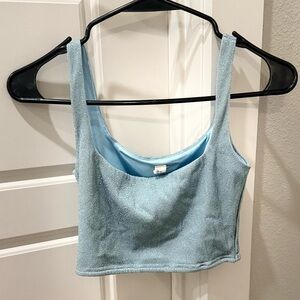 Shimmering Blue Crop Top